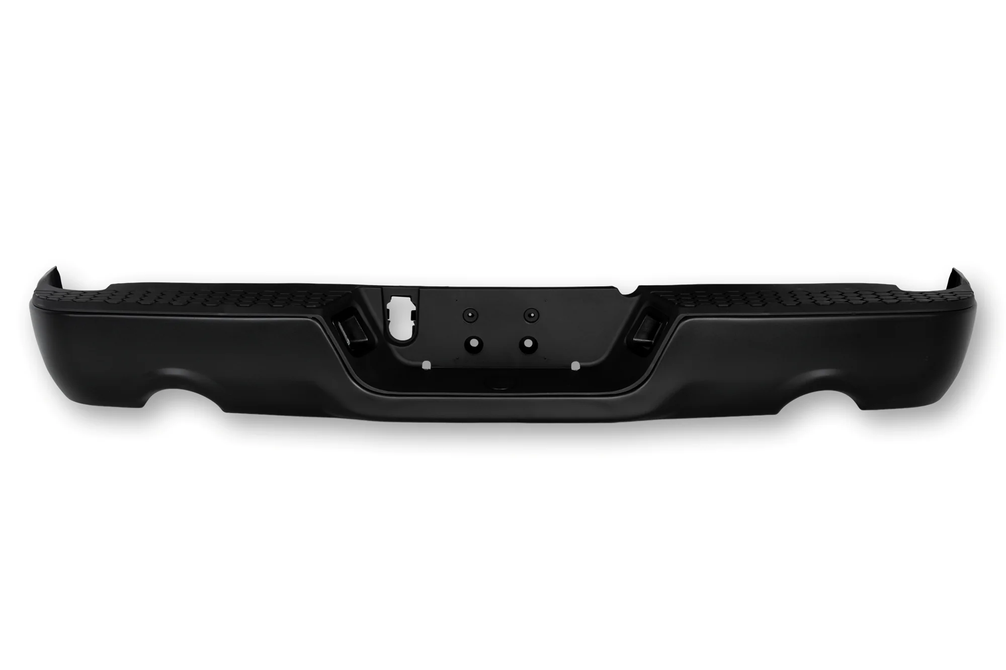 Dodge RAM 1500 Back Black Bumper (2009-2018) | With Exhaust Hole & Without Sensors