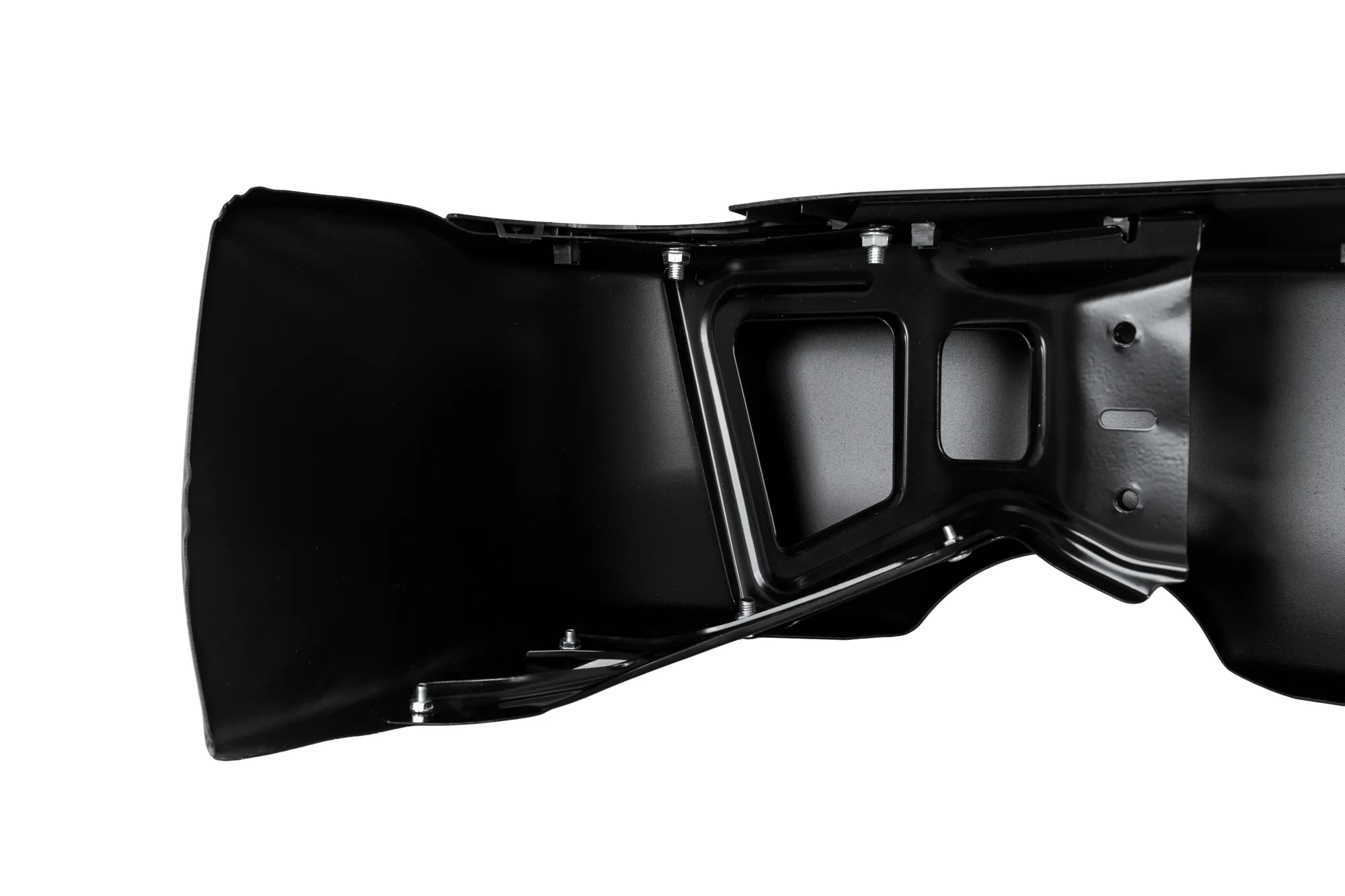 Dodge RAM 1500 Back Black Bumper (2009-2018) | With Exhaust Hole & Without Sensors - Image 4