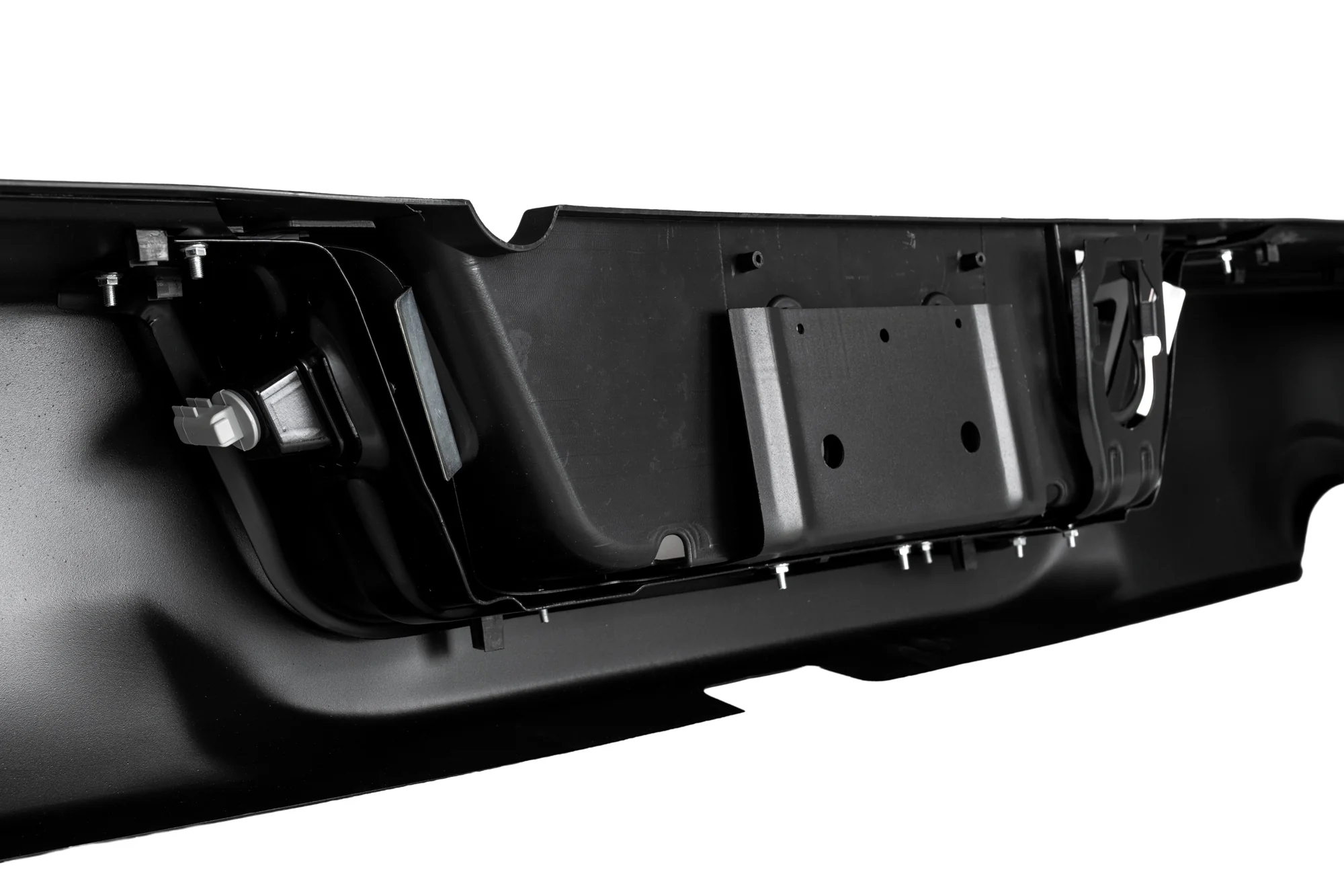 Dodge RAM 1500 Back Black Bumper (2009-2018) | With Exhaust Hole & Without Sensors - Image 5