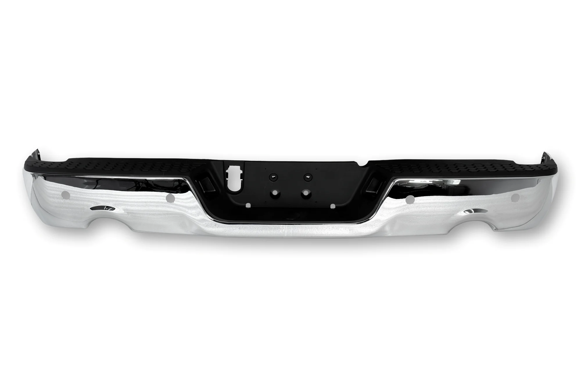 Dodge RAM 1500 Back Chrome Bumper (2009-2018) | With Exhaust Hole & With Sensors