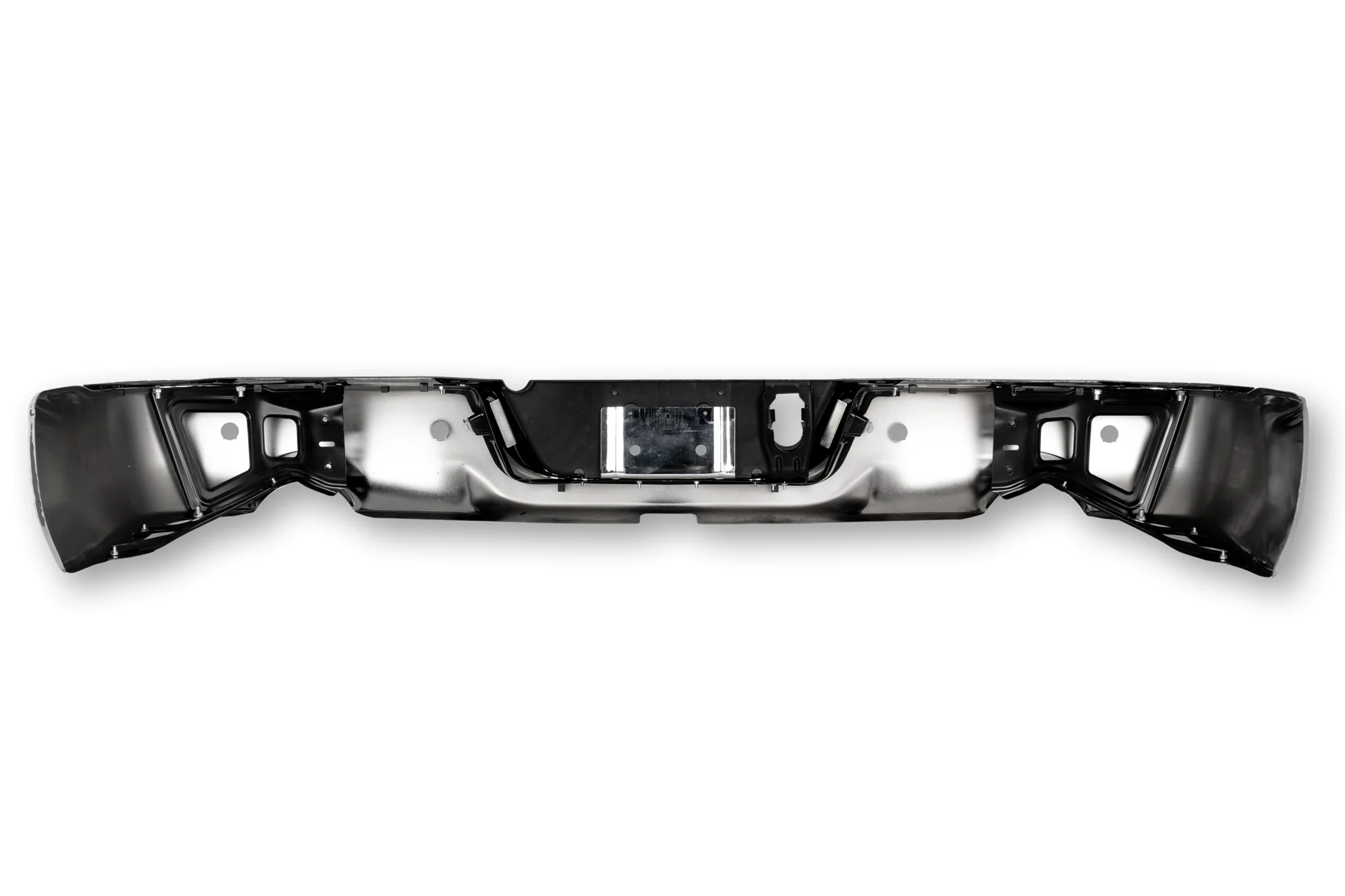 Dodge RAM 1500 Back Chrome Bumper (2009-2018) | With Exhaust Hole & With Sensors - Image 4