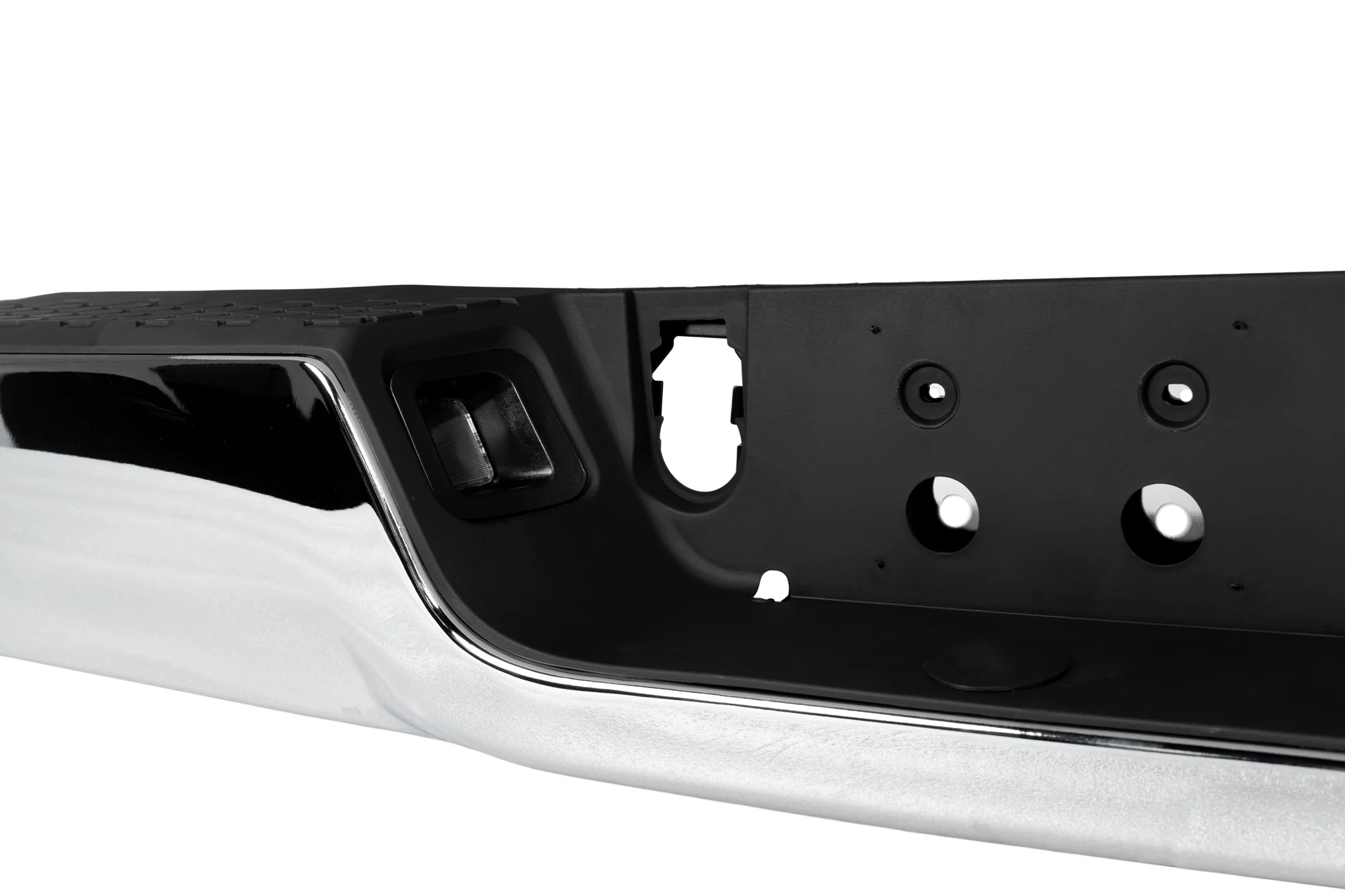 Dodge RAM 1500 Back Chrome Bumper (2009-2018) | Without Exhaust Hole & Without Sensors - Image 2