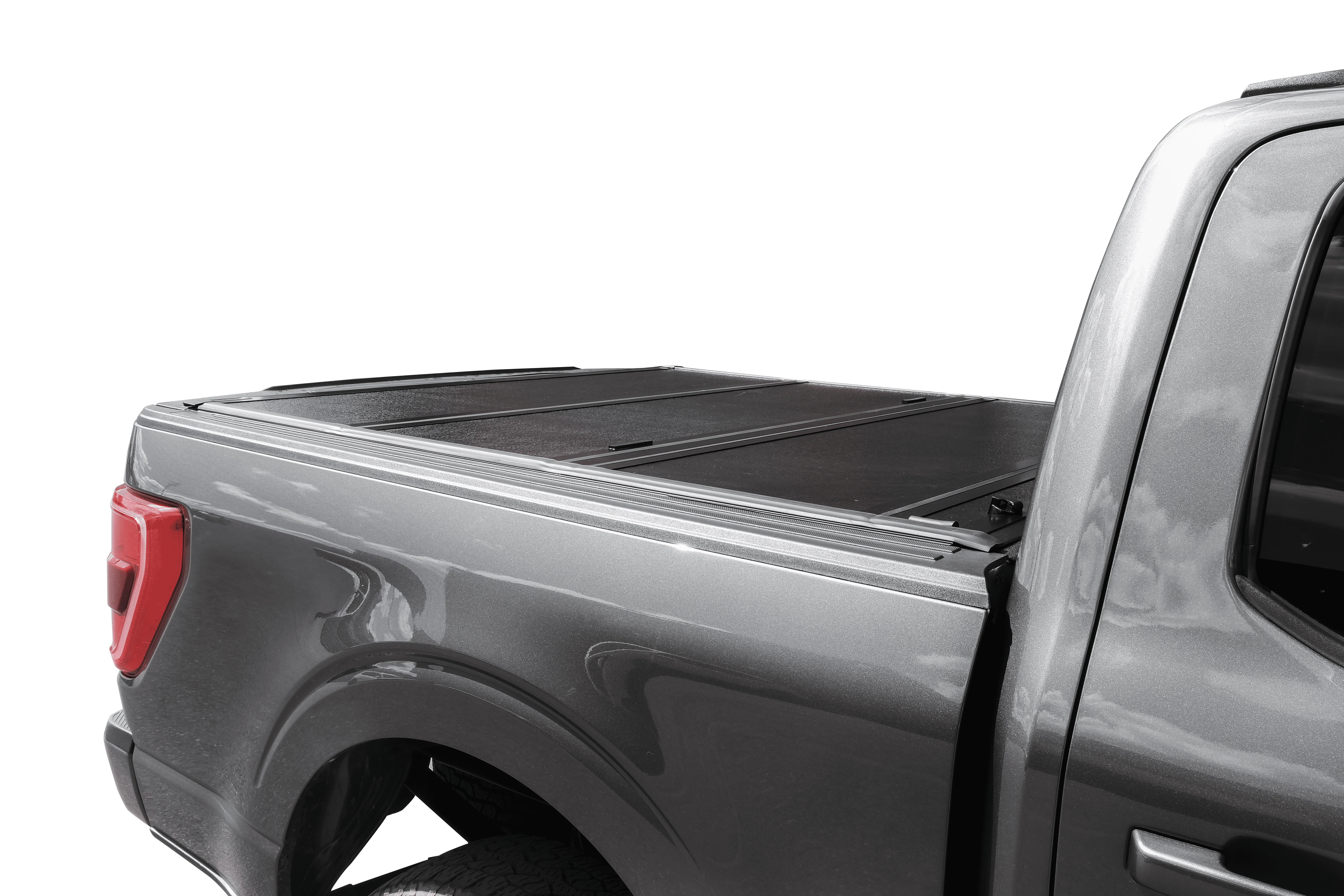 Chevy Silverado 3500 Flip Back Hard Tri-fold Tonneau Cover - Image 3